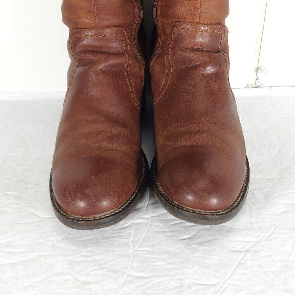 Bos&Co Women's Lawson 37 US6-6,5 Brown Leather Waterproof Knee High Ridin Boots - Picture 4 of 13